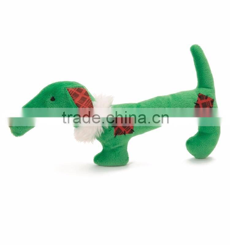 St green red dog super burly dog toys for mechanical PP cotton filled toys baby toys