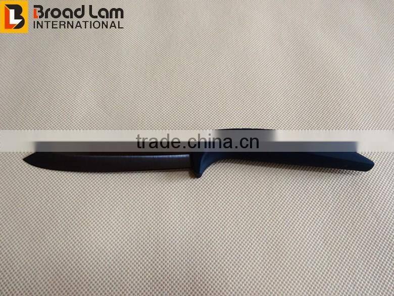 Ultra Sharp 4 inch Black Blade Ceramic Paring Chef Knife, satin finish, black handle in black window box