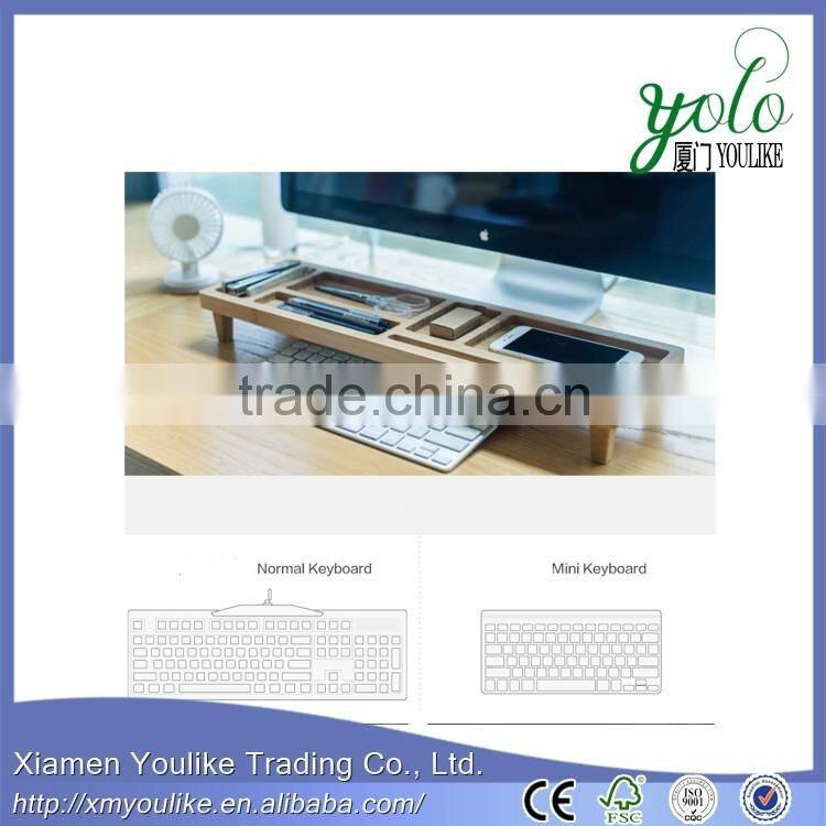 Office/Home Basics computer and telephone desk organizer Bamboo office Desk Organizer