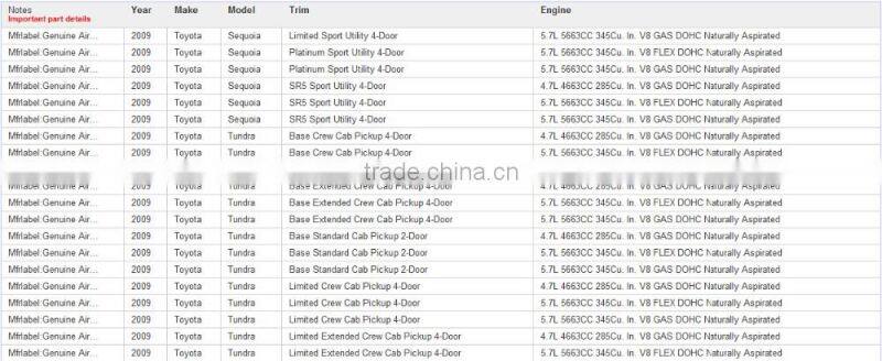 High quality air filter cabinfilter for 17801-38030 1780138030