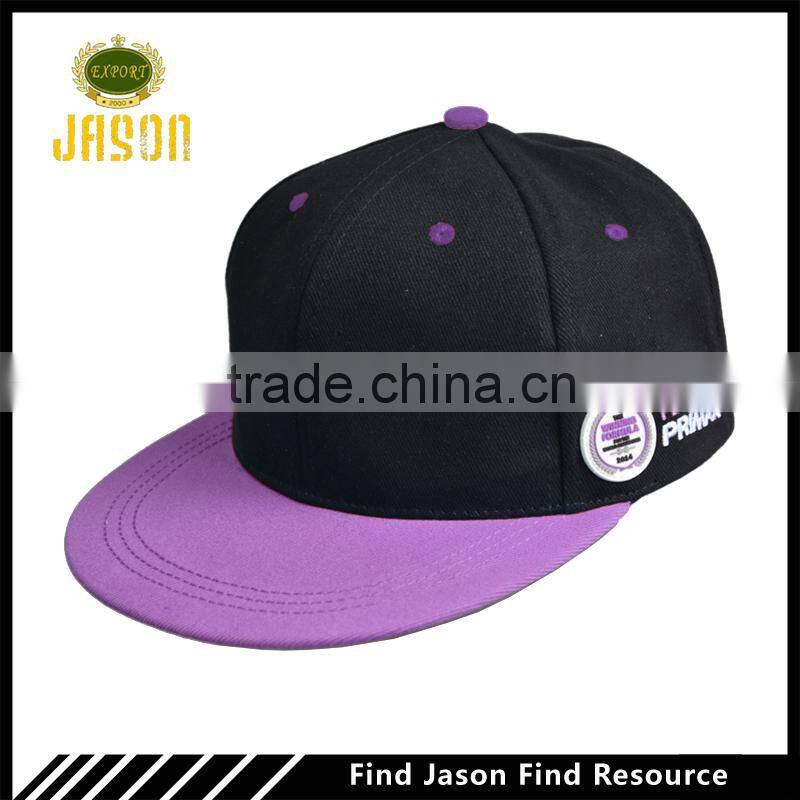 Funny embroidery snapback cap with rubber patch