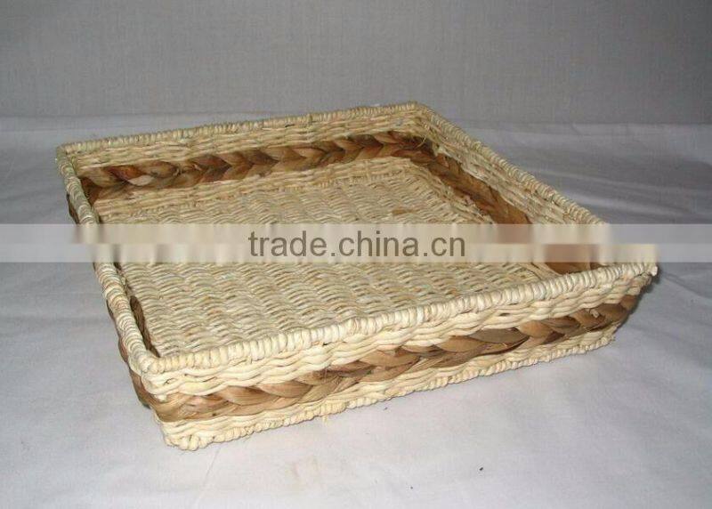 Handwoven seagrass storage basket