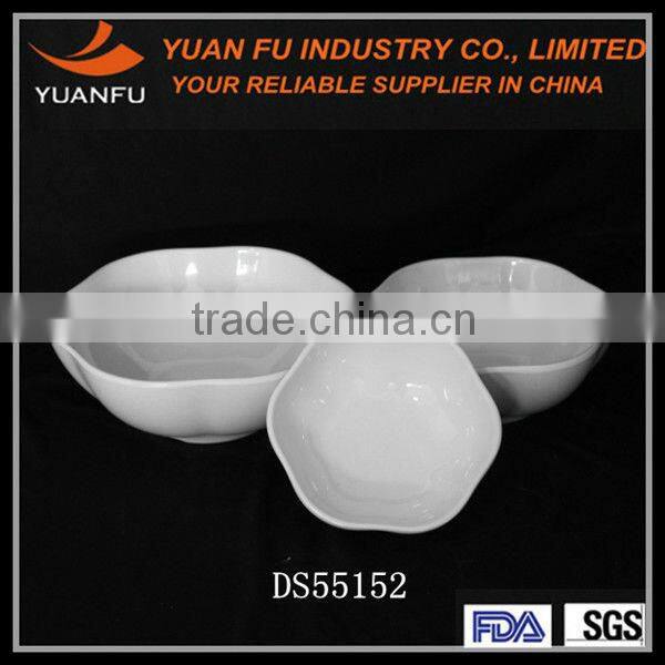 Melamine white flower shape plastic bowls