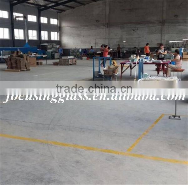 Factory custom tempered glass tea cup coaster with anti-slip