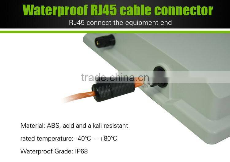 Black outdoor ABS meterial waterproof RJ45 Ethernet cable connector IP 68
