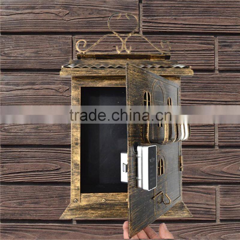 High-Quality Handmade Antique Wallmount Bluetooth Lock Mailbox