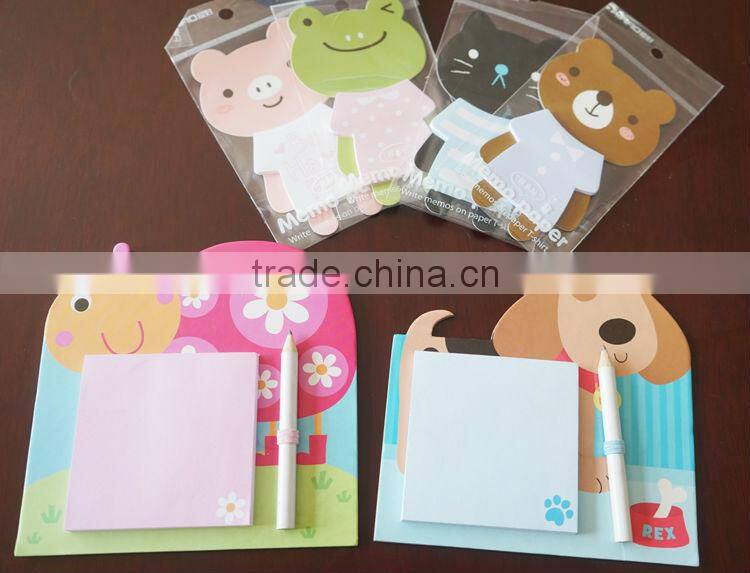custom shape fridge magnetic memo pad with pen