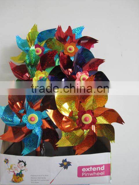Extendable plastic windmill for kids