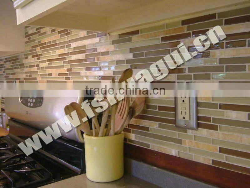 15x15 8mm thickness while marble mosaic HG-ST8014