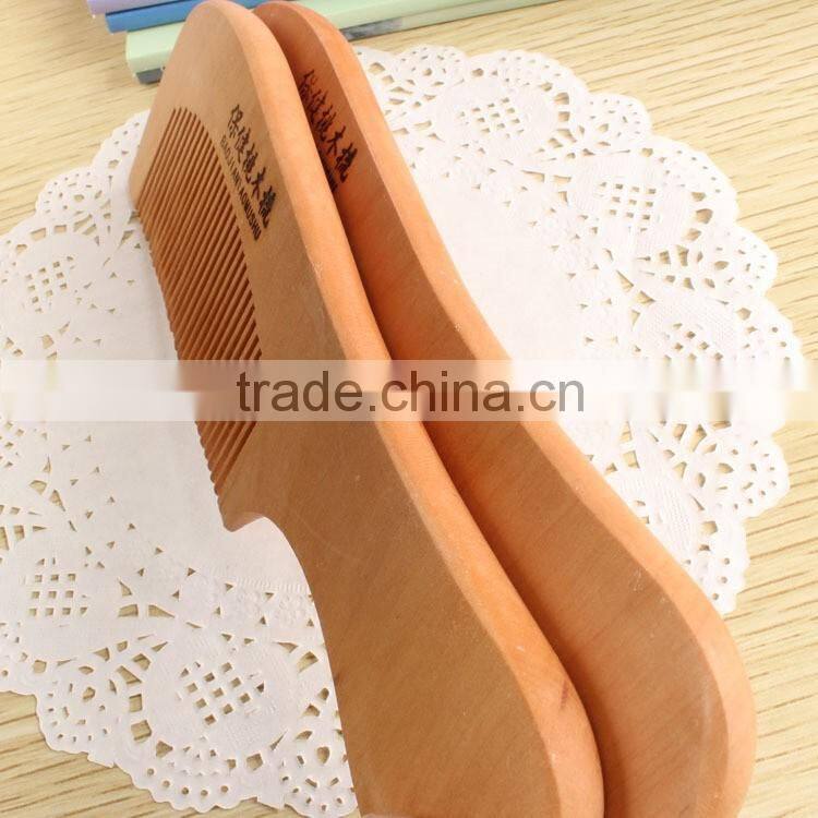 Health care & peach wood wodden circular comb with handle