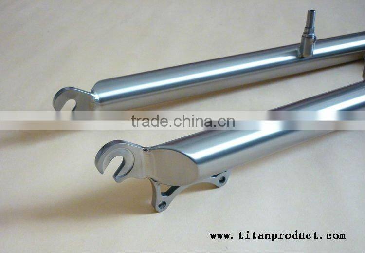 Titanium Fork for MTB Bike Frame with 1" Steering Tube,Disc Brake and V Brake