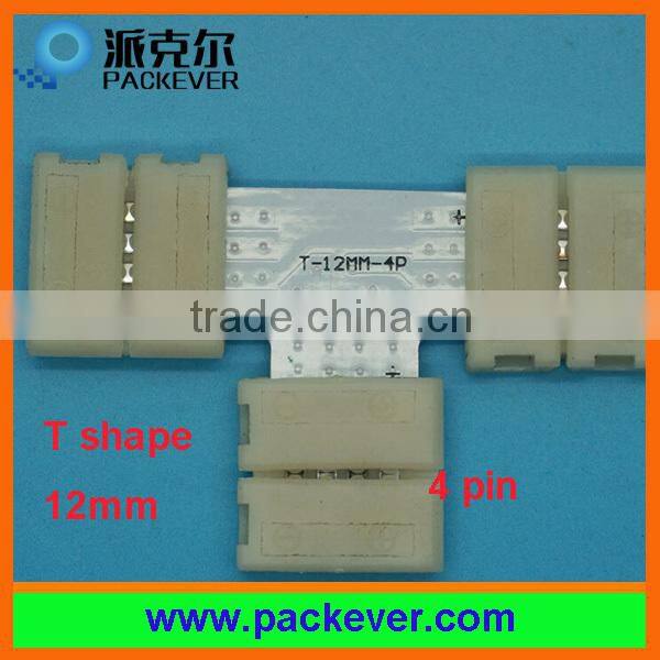 10mm/12mm RGB LED strip 4 pins solder free connector