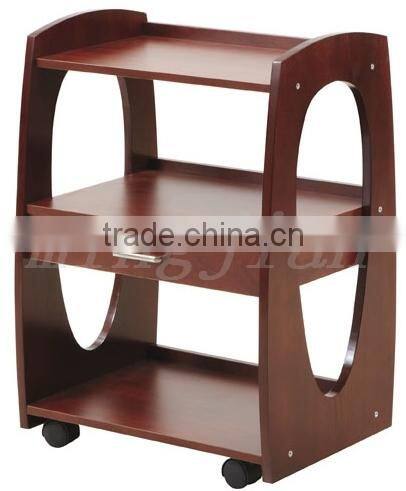 black wooden salon trolley with drawer/beauty salon drawer trolley M970