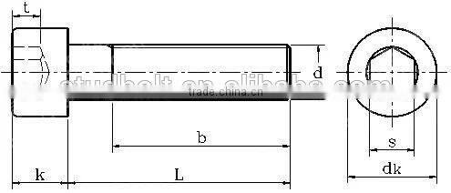 Black Oxide Hexagon Socket Head Screws DIN 912 Gr8.8