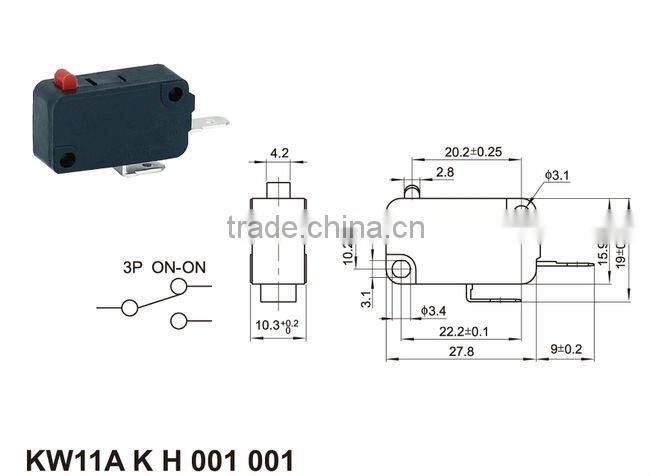 VMS-15-1B5 factory supply 15A/250VAC screw terminal micro switch rain type travel switch