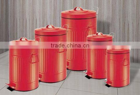 Metal garden compost kitchen bucket bin galvanised waste recycle dustbin