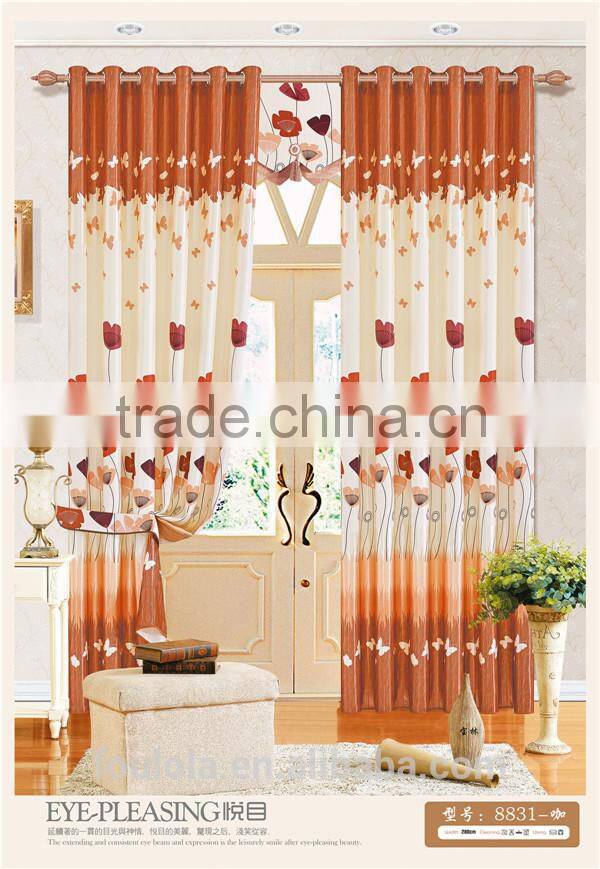 China printed curtains printed curtain window curtain designs