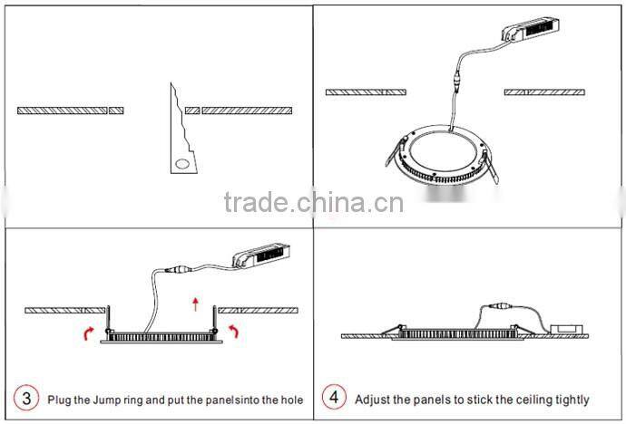Round led panel light 3w4w6w9w12w15w18w24w Concealed panel light