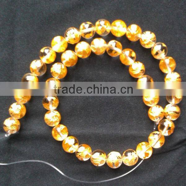 12mm natural round white agate carved Chinese letter beads for jewlery