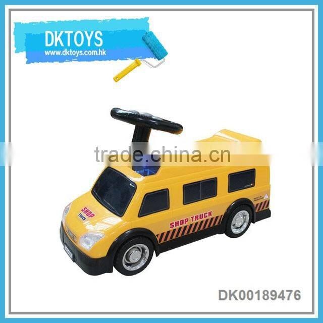 2016 hot selling slide ride on car school bus type for kids