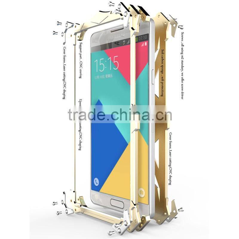 2016 Newest fashionable Metal Case Aluminium Protective back cover phone case for Samsung A7 A7100