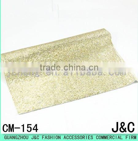 24 * 40mm acrylic gold Rhinestone Mesh