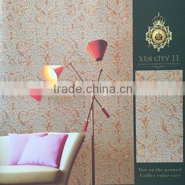 2015 new design deep embossed wallpaper cheap price