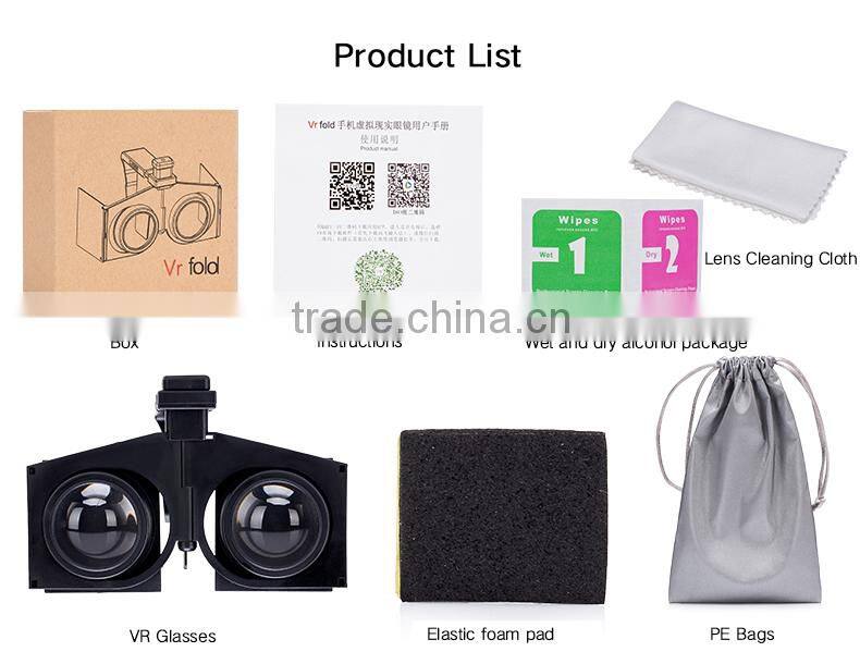 2016 Attracting New Arriving Mini Portable 3D VR Glasses 3D Virtual Reality Glasses for 4.0-6.0'' Smart Phone