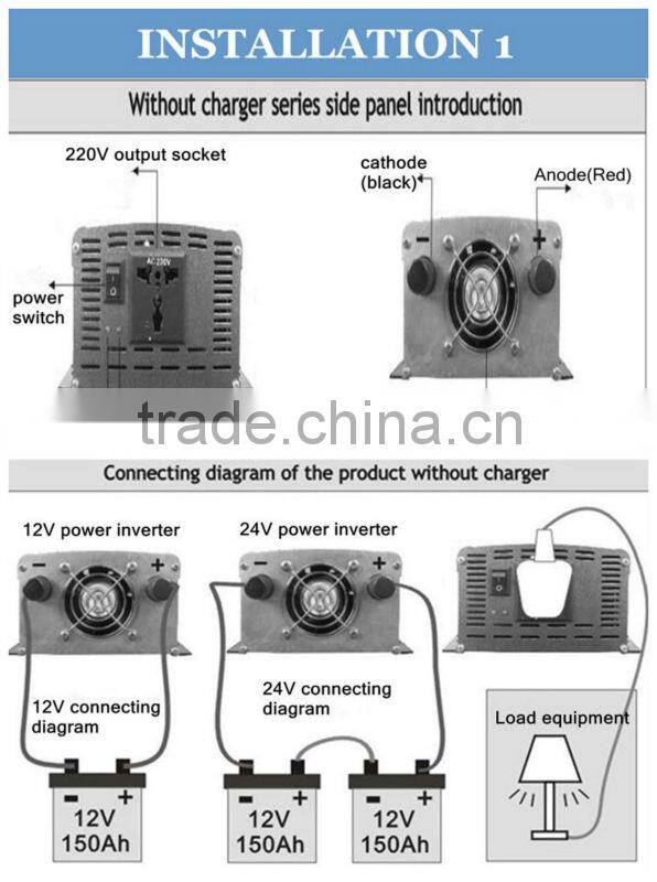 DC 2900W Continue Power Modified Power Inverter with Digital Voltmeter