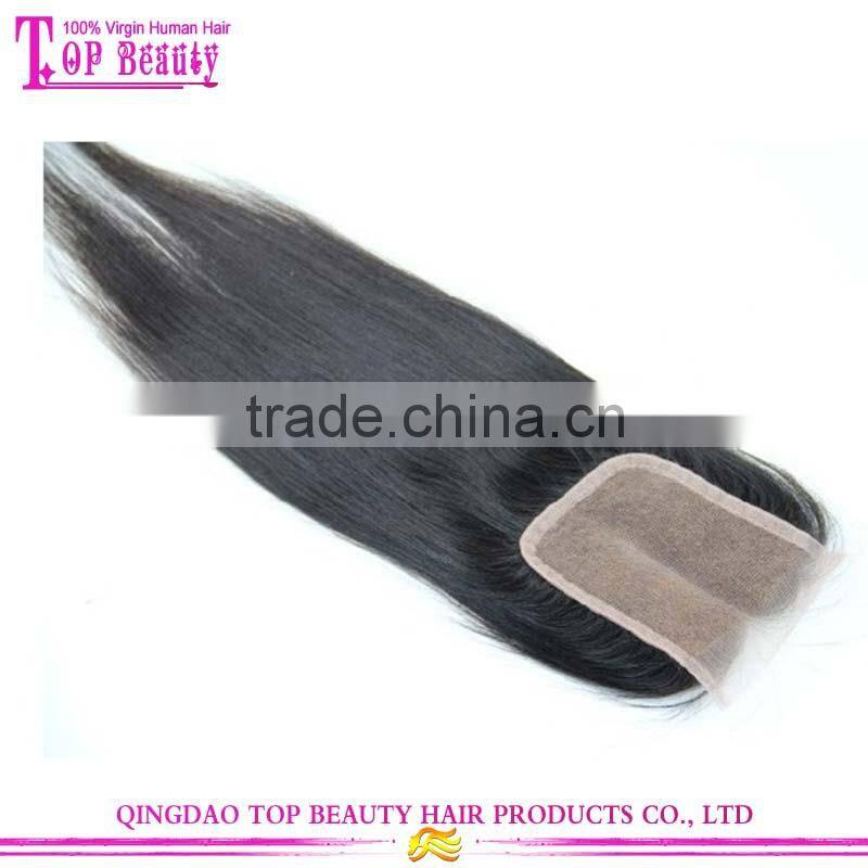 New arrival 100% virgin unprocessed brazilian 3 part silk base lace closure with baby hairs