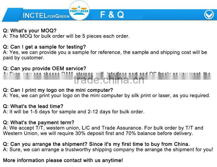 China Cheap Mini PC Desktop Mini PC CPU Thin Client Mini PC i7 5500u