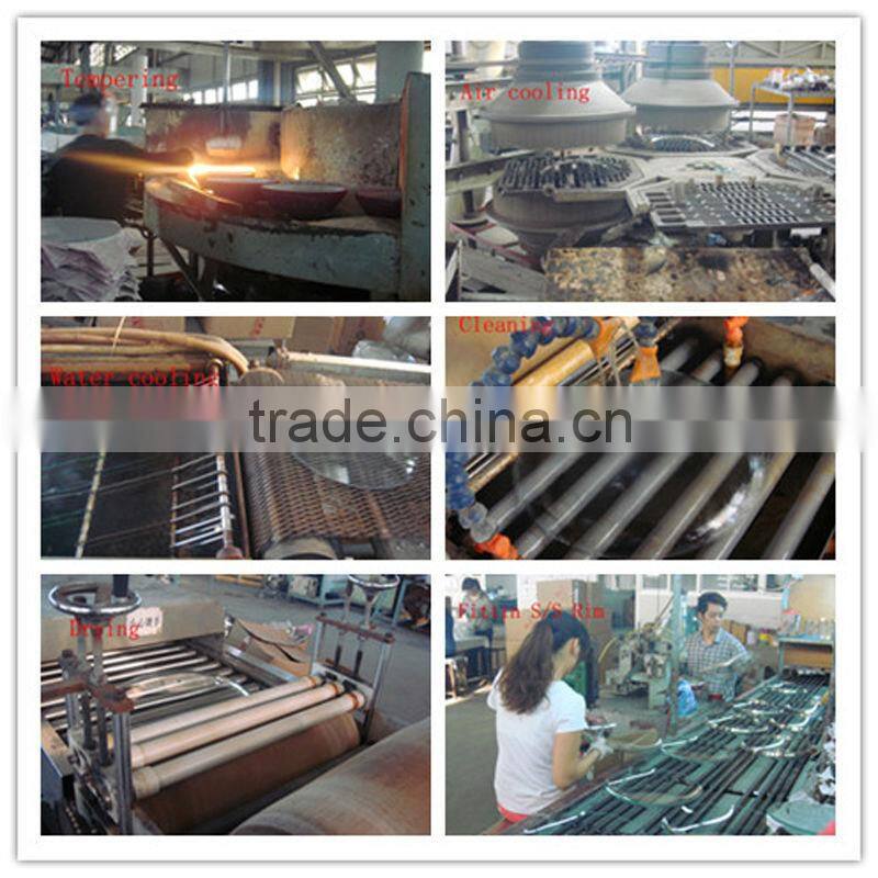 B type common dome toughened glass cover without rim