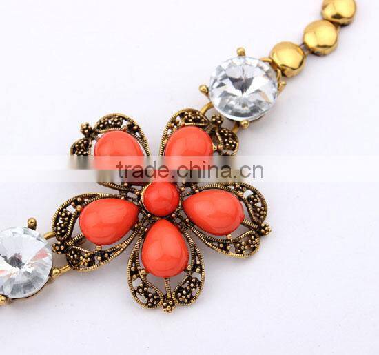 Multicolor Metal Flower Vintage Choker Pendant Statement Necklace Women Necklaces & Pendants Fashion Necklaces for Women 2014