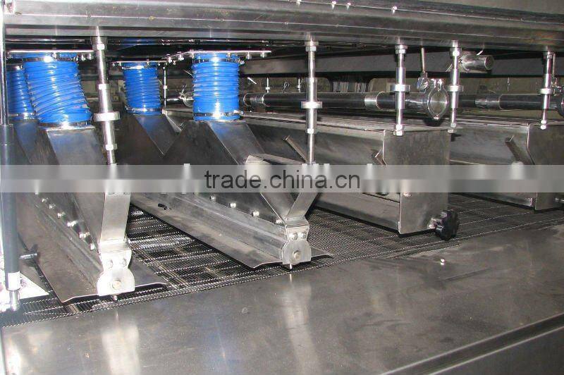 stainless steel chocolate enrobing line