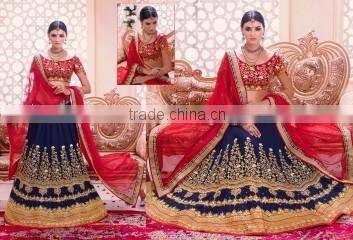 Ideal Embroidered Work A Line Lehenga Choli/indian lehenga online shopping
