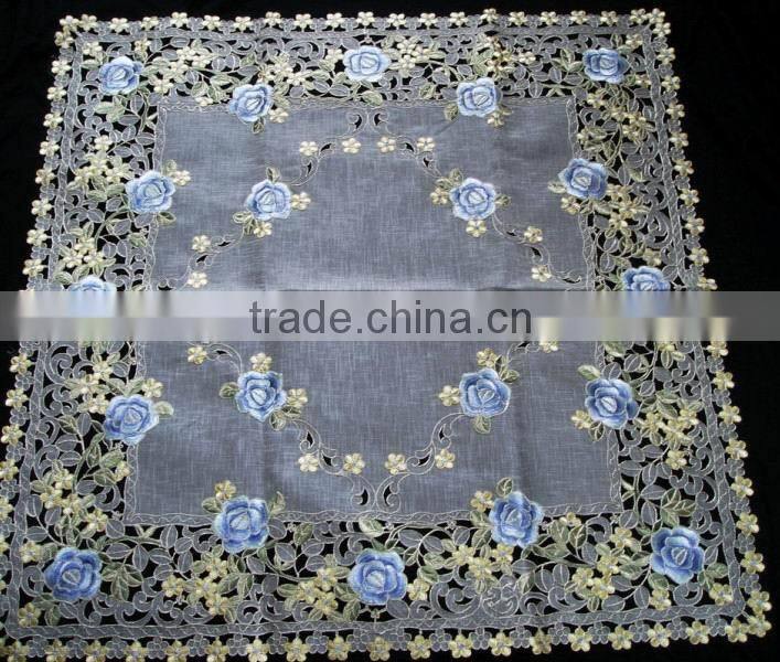 100%polyester embroider tablecoloth