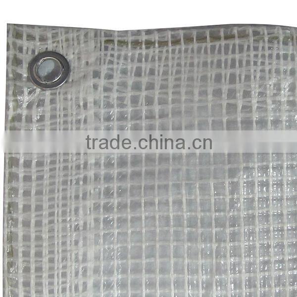 150 gram grid type transparent and white color plastic tarpaulin