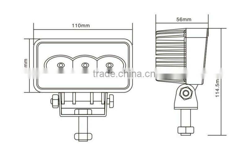 Super bright factory price 9W LED work light tractor LED work lamp 12V/24V