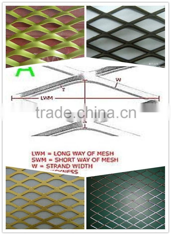 pvc coated expanded mesh/diamond wire mesh metal