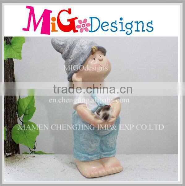 2016 High Grade Resin Garden Magnesia Girl Statue Decor