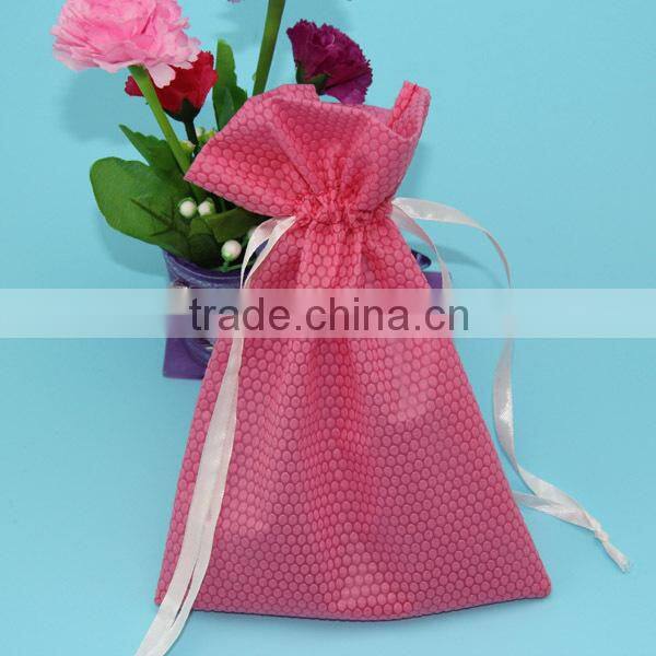 Cheap Custom Made Printing Garment Foldable Drawstring Fabric Non-woven Bag
