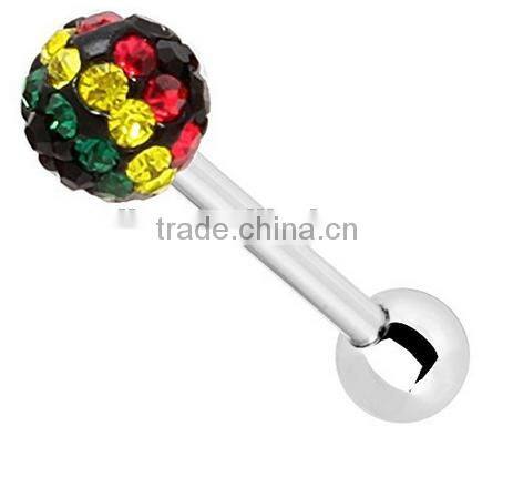 Flower body jewelry black rose navel piercing jewelry with balls belly bars