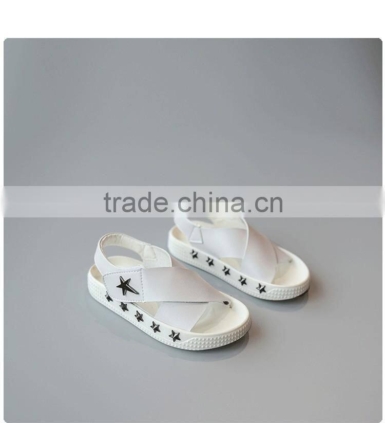 fashion child shoes silver and white leather baby shoes