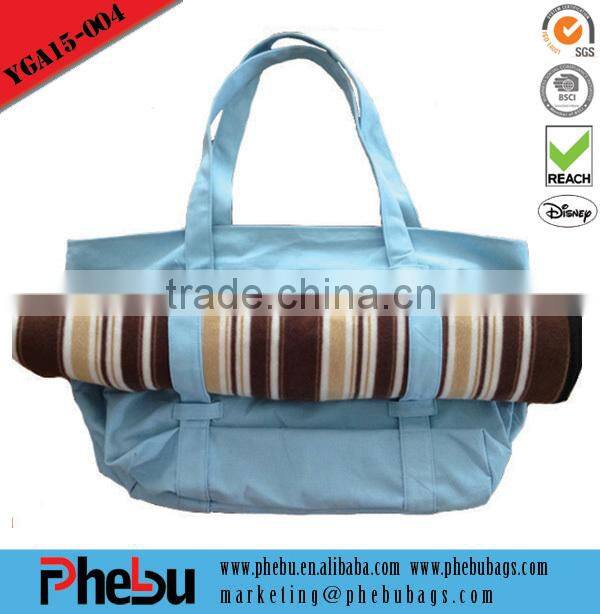 Full Zipper Polyester Cargo Pocket Gym Carrying Bag Yoga Mat Bag (YGA16-001)