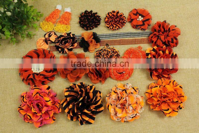DIY fashion chiffon flower applique baby flower headband