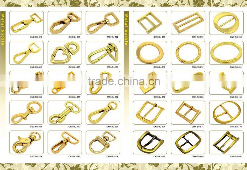 Silver 19mm tail leather coated metal clasp for purse and bracelet