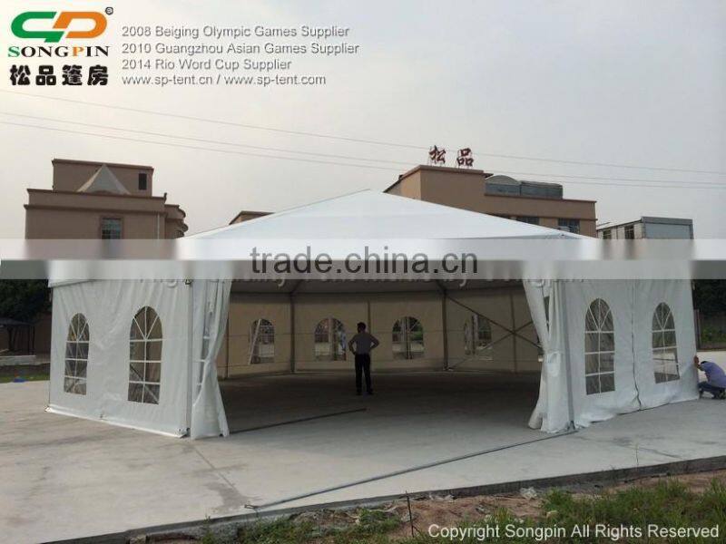 Guangzhou factory large 25m aluminum Dodecagon luxury polygon wedding tents for 350 people