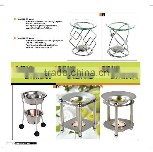 Wholesale spiral metal and gass fragrant oil warmer