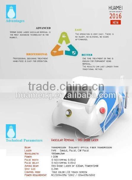 Best selling products 980nm diode laser spider veins removal machine/EVLT laser machine