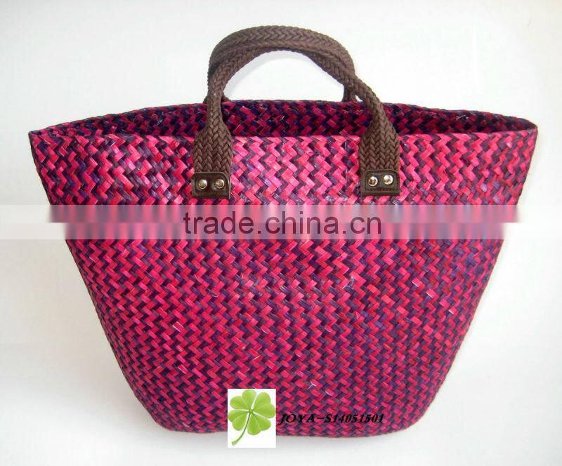 Handmade straw shopping bag Natural straw shopping bag
